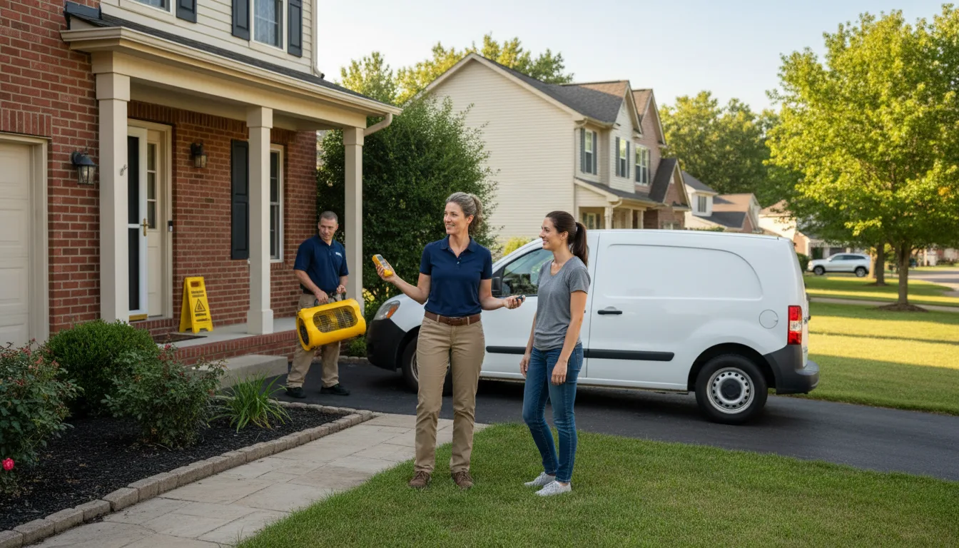 Residential water damage restoration in Glenburn, ME